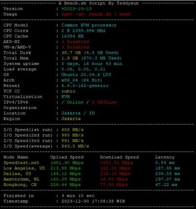 Panduan Lengkap Benchmark VPS Dengan Bench.sh