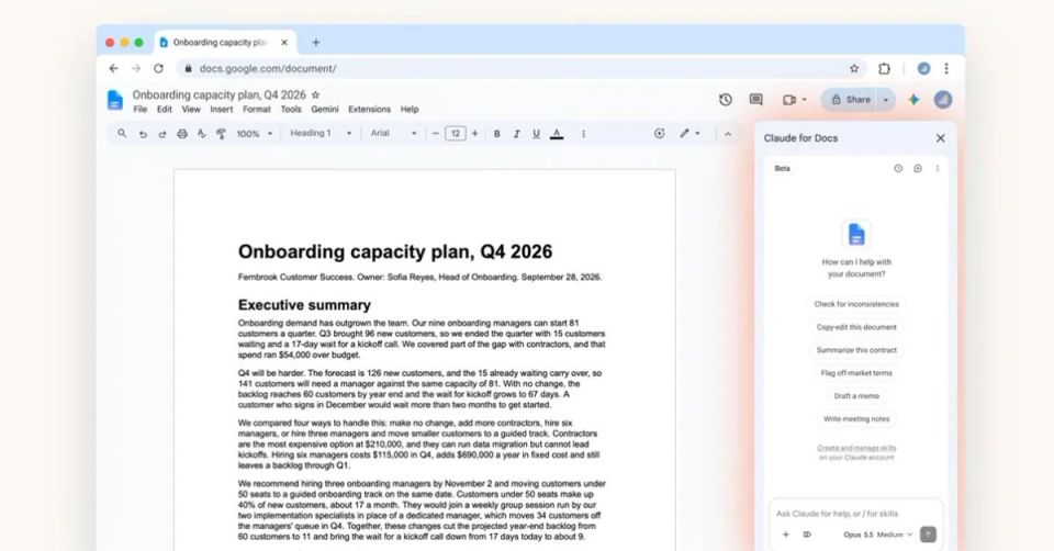 Claude Sekarang Bisa Edit Google Docs, Sheets, dan Slides